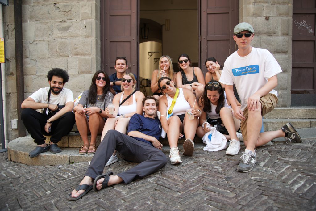 Students on a walking tour